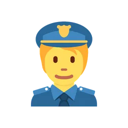 Police officer animated emoji