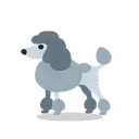 Poodle cartoon animated emoji