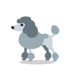 Poodle animated emoji