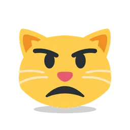 Pouting cat animated emoji