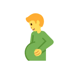 Pregnant man animated emoji