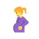 Pregnant woman cartoon animated emoji