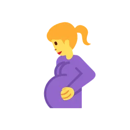 Pregnant woman animated emoji