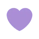Purple heart cartoon animated emoji