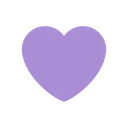 Purple heart animated emoji