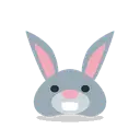 Rabbit face cartoon animated emoji