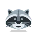 Raccoon cartoon animated emoji