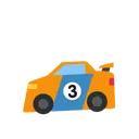 Racing car cartoon animated emoji