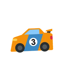 Racing car animated emoji