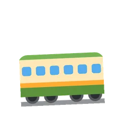Railway car animated emoji