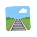 Railway track cartoon animated emoji