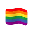 Rainbow flag cartoon animated emoji