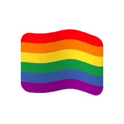 Rainbow flag animated emoji