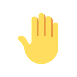 Raised back of hand animated emoji