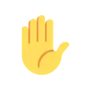 Raised hand cartoon animated emoji