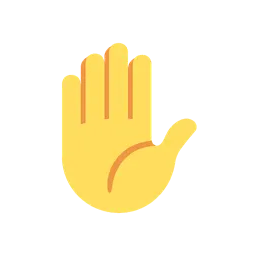 Raised hand animated emoji