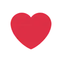 Red heart cartoon animated emoji