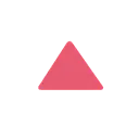 Red triangle pointed up cartoon animated emoji