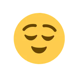 Relieved face animated emoji