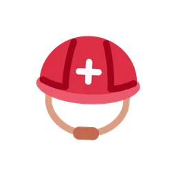 Rescue worker’s helmet animated emoji
