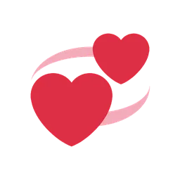 Revolving hearts animated emoji