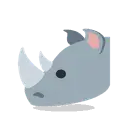 Rhinoceros cartoon animated emoji