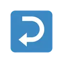 Right arrow curving left cartoon animated emoji