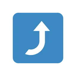 Right arrow curving up animated emoji