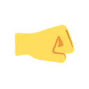 Right-facing fist cartoon animated emoji
