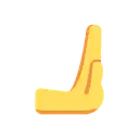 Rightwards pushing hand cartoon animated emoji