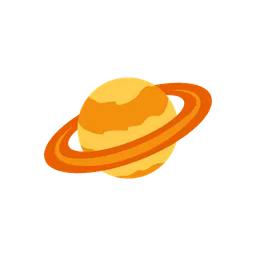 Ringed planet animated emoji