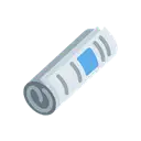 Rolled-up newspaper cartoon animated emoji