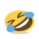 Rolling on the floor laughing cartoon animated emoji