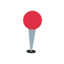 Round pushpin cartoon animated emoji