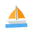 Sailboat cartoon animated emoji