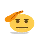 Saluting face cartoon animated emoji