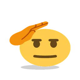 Saluting face animated emoji