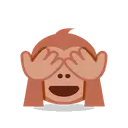 See-no-evil monkey cartoon animated emoji