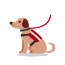 Service dog cartoon animated emoji