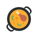 Shallow pan of food cartoon animated emoji