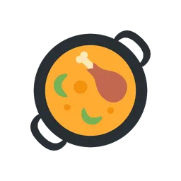 Shallow pan of food animated emoji