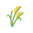 Sheaf of rice cartoon animated emoji