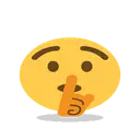 Shushing face cartoon animated emoji