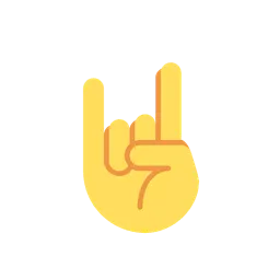 Sign of the horns animated emoji