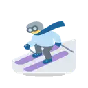 Skier cartoon animated emoji