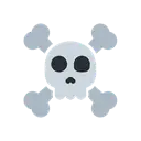 Skull and crossbones cartoon animated emoji