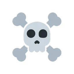 Skull and crossbones animated emoji