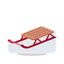 Sled cartoon animated emoji