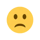 Slightly frowning face cartoon animated emoji