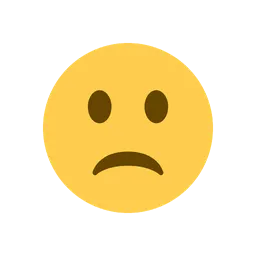 Slightly frowning face animated emoji